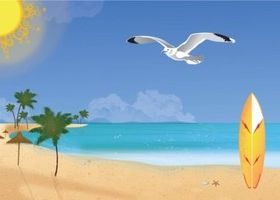Summer Beach Art vector