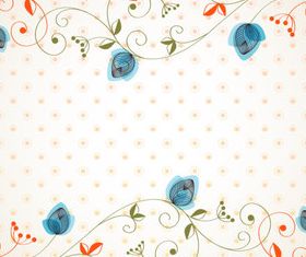 Draw cartoon flower background 3 vector