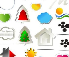 Different Color Icons shiny vector