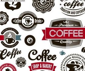 Retro Coffee Labels creative vector
