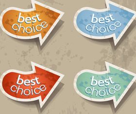 Arrow Sticker 2 set vector