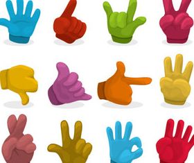 Colored hand 1 vector