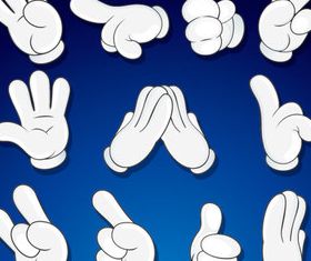 Colored hand 2 vector