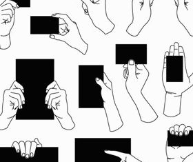 Colored hand 4 vector