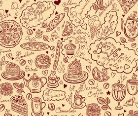 Hand drawn elements food 03 vector
