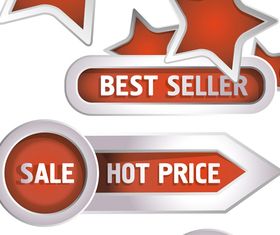Price labels creative vector