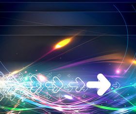 Arrow with Light line background vector