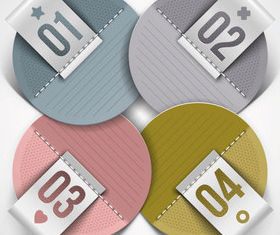 Number labels vector graphics
