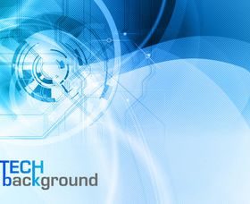 Blue Technology background vector graphic