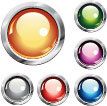 Color glass button creative vector