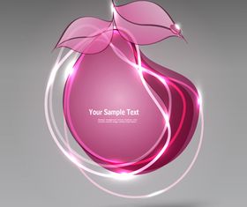 Glass fruit background vector