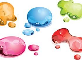 Color water drop vector