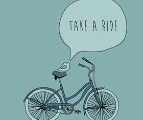 Cartoon bike vector material