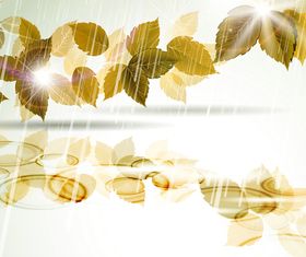 Autumn Leaves grunge background vectors material