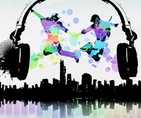Music party background creative vector