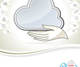 Cartoon Cloud background 1 vector