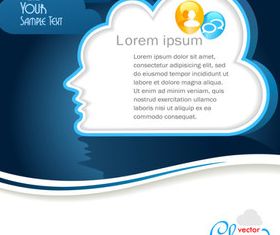 Cartoon Cloud background 2 vector