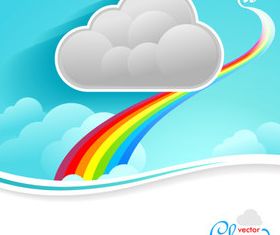 Cartoon Cloud background 3 vector