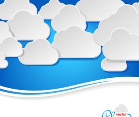 Cartoon Cloud background 4 vector