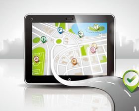 Navigation map 1 vector