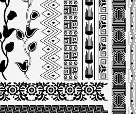 Egyptian style floral pattern 5 vector
