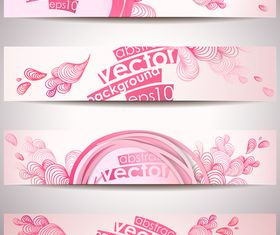 Pink style banner vector
