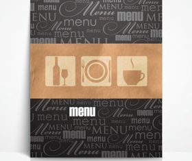Menu cover 3 vector