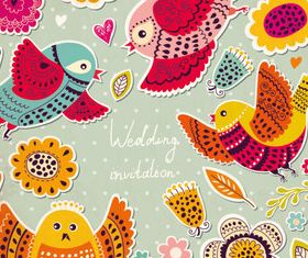 Vintage cartoon Illustration 2 set vector