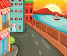 Cartoon restaurant 3 vectors