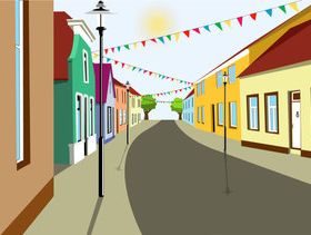 Cartoon restaurant 4 vectors