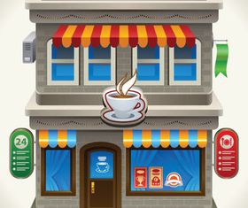 Cartoon restaurant 5 vector