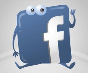 Facebook Logo Cartoon vector