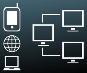 Tech Icons set vector