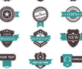 Vintage Blue Sale Labels vectors