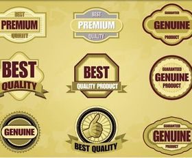 Retro Quality Labels vectors material