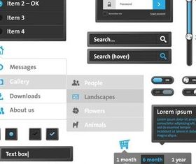 Dark Web Elements set vector