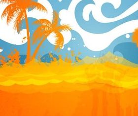 Summer Beach Backgrounds vector