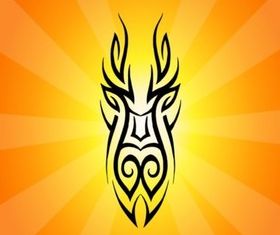 Tribal Mask Clip Art vector graphics
