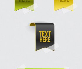 Shiny web labels set vector