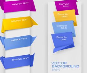 Origami Objects background vector