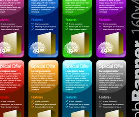 Different Price banner 2 vector