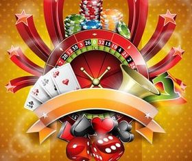 Shiny Poker Backgrounds vector
