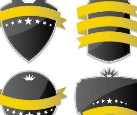 Creative Dark Labels vector