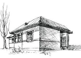 Sketch buildings free 1 vector