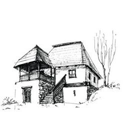Sketch buildings free 3 vector