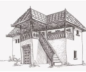 Sketch buildings free 4 vectors