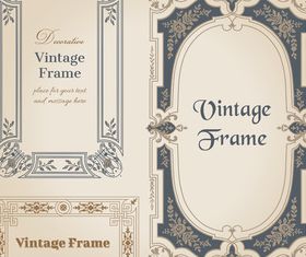 Vintage frames elements vector