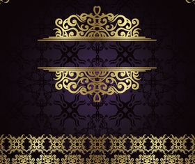 Luxury Glod Invitation cards design 1 vector