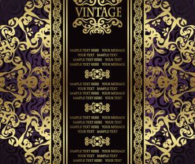 Luxury Glod Invitation cards design 4 vector