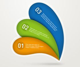Number labels design vectors